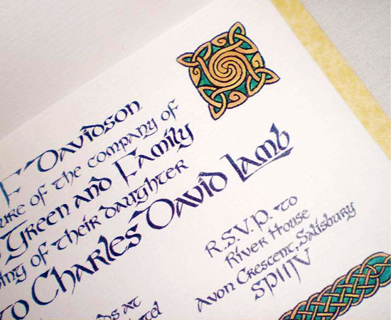 Celtic Style Wedding Invitation